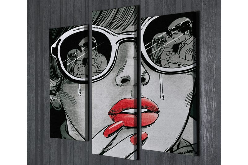 Dekorativ Canvasbilde 3 Deler - Flerfarget - Innredning - Bilder & kunst - Lerretsbilder