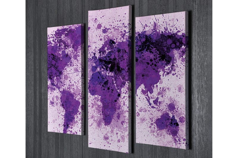 Dekorativ Canvasbilde 3 Deler - Flerfarget - Innredning - Bilder & kunst - Lerretsbilder