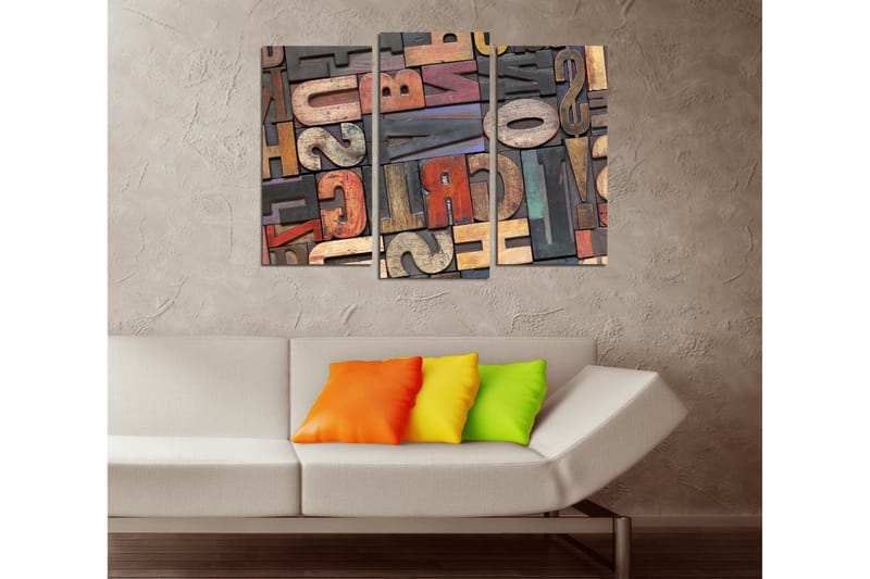 Dekorativ Canvasbilde 3 Deler - Flerfarget - Innredning - Bilder & kunst - Lerretsbilder