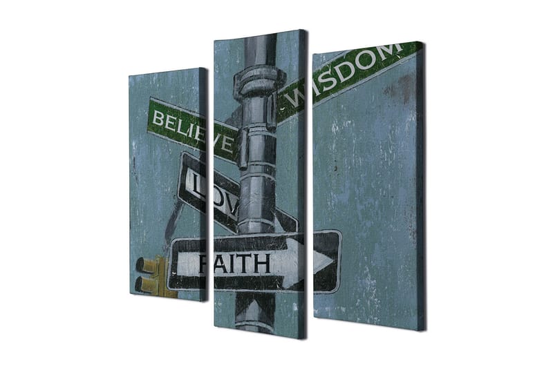 Dekorativ Canvasbilde 3 Deler - Flerfarget - Innredning - Bilder & kunst - Lerretsbilder