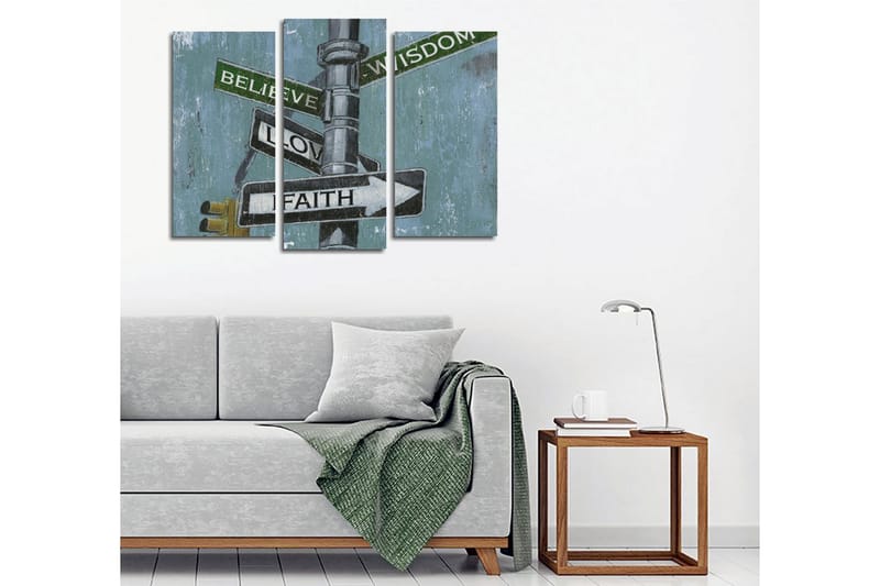 Dekorativ Canvasbilde 3 Deler - Flerfarget - Innredning - Bilder & kunst - Lerretsbilder