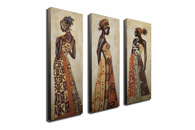 Dekorativ Canvasbilde 3 Deler - Flerfarget - Innredning - Bilder & kunst - Lerretsbilder