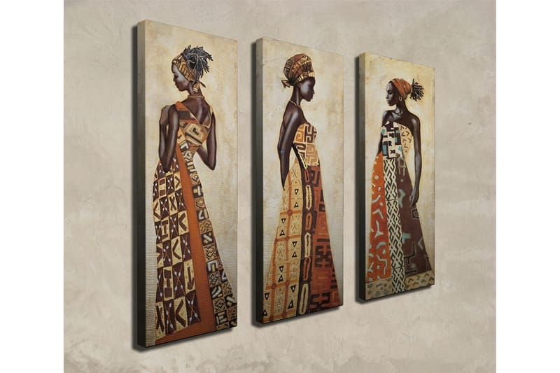 Dekorativ Canvasbilde 3 Deler - Flerfarget - Innredning - Bilder & kunst - Lerretsbilder