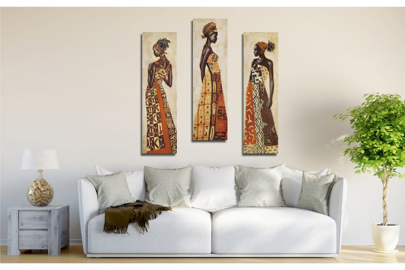 Dekorativ Canvasbilde 3 Deler - Flerfarget - Innredning - Bilder & kunst - Lerretsbilder