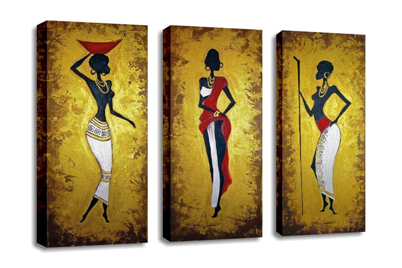 Dekorativ Canvasbilde 3 Deler, Flerfarget
