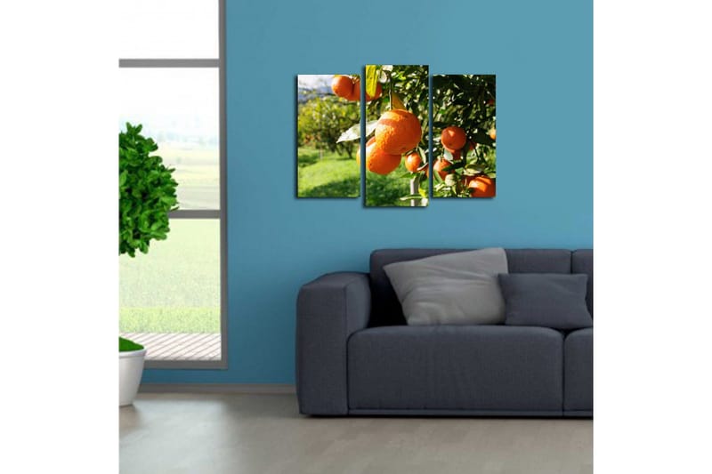 Dekorativ Canvasbilde 3 Deler - Flerfarget - Innredning - Bilder & kunst - Lerretsbilder