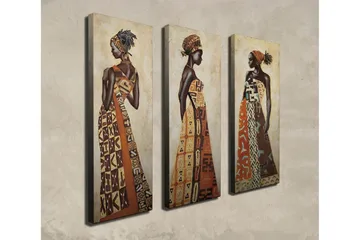 Dekorativ Canvasbilde 3 Deler - Flerfarget - Innredning - Bilder & kunst - Lerretsbilder