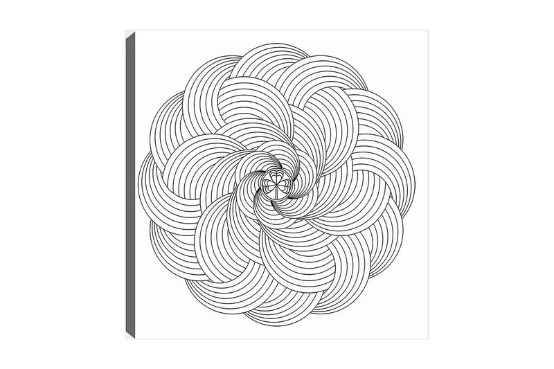 Dekorativ Canvasbilde 30x30 cm, Hvit|Svart