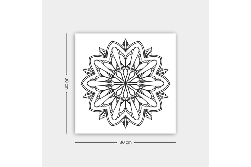 Dekorativ Canvasbilde 30x30 cm - Hvit|Svart - Innredning - Bilder & kunst - Lerretsbilder