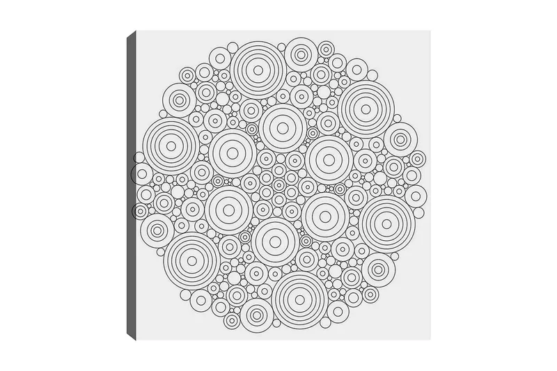 Dekorativ Canvasbilde 30x30 cm, Hvit|Svart