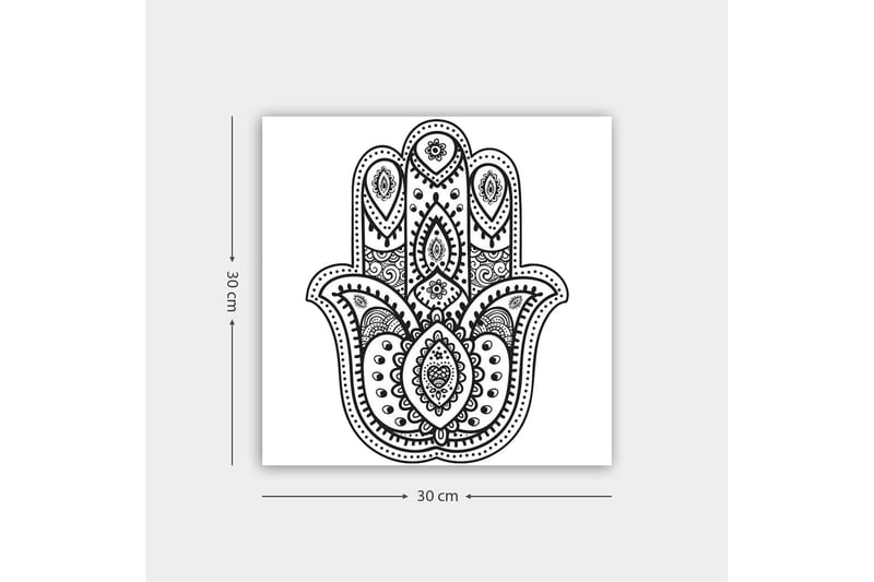 Dekorativ Canvasbilde 30x30 cm - Hvit|Svart - Innredning - Bilder & kunst - Lerretsbilder