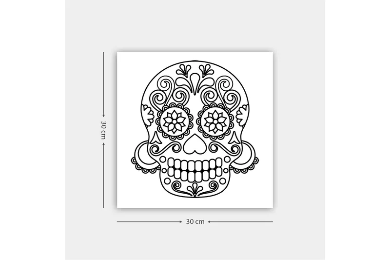 Dekorativ Canvasbilde 30x30 cm - Hvit|Svart - Innredning - Bilder & kunst - Lerretsbilder