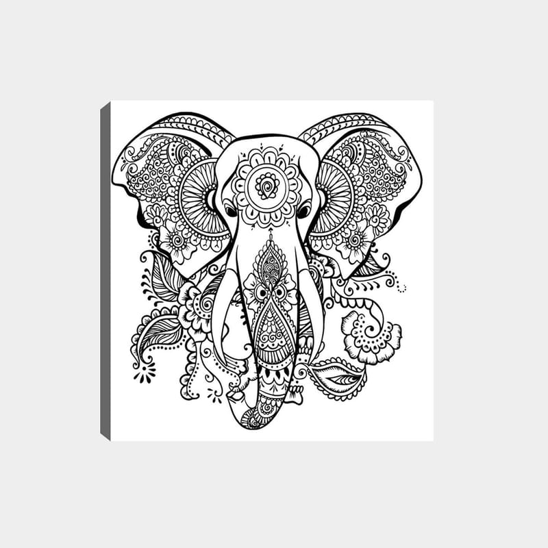 Dekorativ Canvasbilde 30x30 cm - Hvit|Svart - Innredning - Bilder & kunst - Lerretsbilder