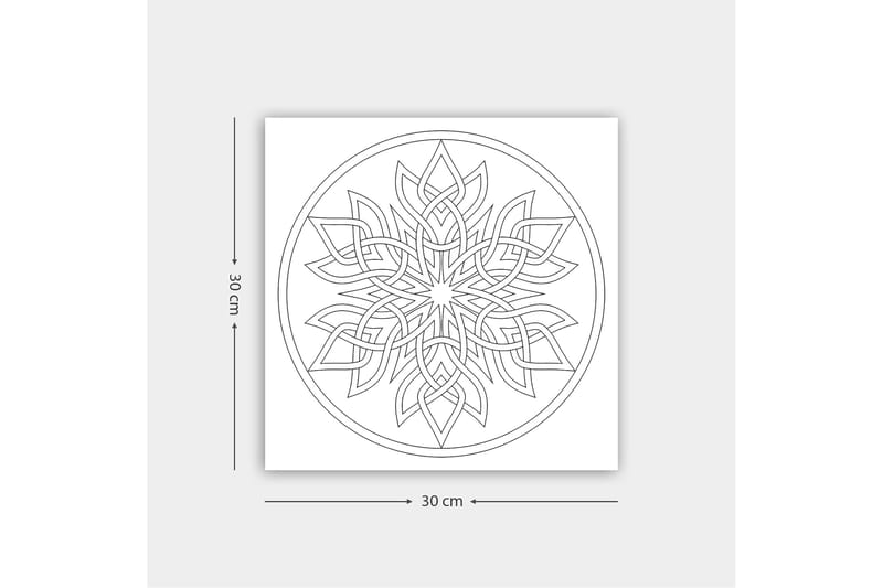 Dekorativ Canvasbilde 30x30 cm - Hvit|Svart - Innredning - Bilder & kunst - Lerretsbilder