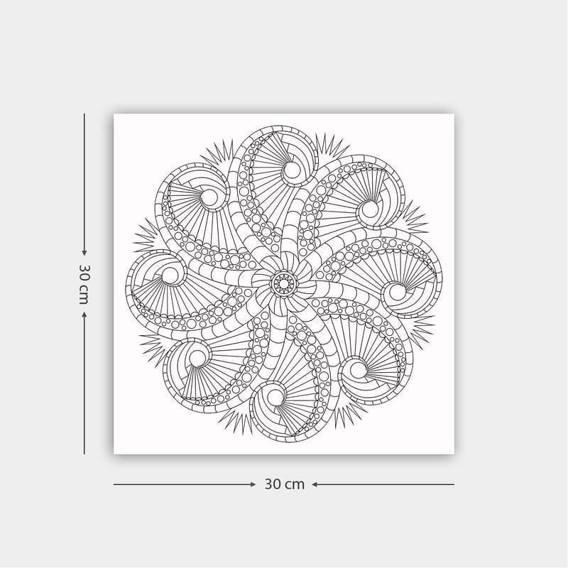 Dekorativ Canvasbilde 30x30 cm - Hvit|Svart - Innredning - Bilder & kunst - Lerretsbilder