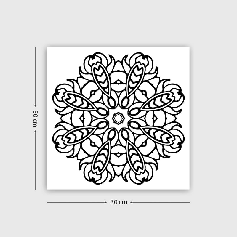 Dekorativ Canvasbilde 30x30 cm - Hvit|Svart - Innredning - Bilder & kunst - Lerretsbilder