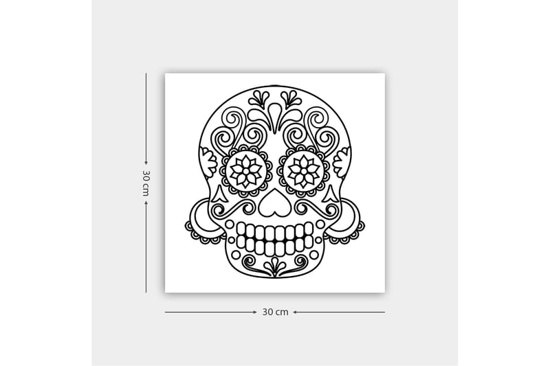 Dekorativ Canvasbilde 30x30 cm - Hvit|Svart - Innredning - Bilder & kunst - Lerretsbilder
