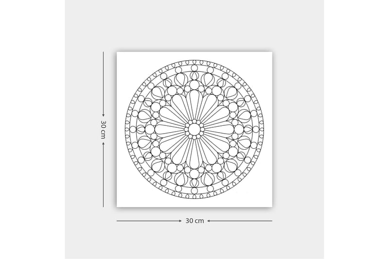Dekorativ Canvasbilde 30x30 cm - Hvit|Svart - Innredning - Bilder & kunst - Lerretsbilder