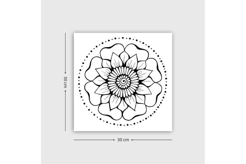 Dekorativ Canvasbilde 30x30 cm - Hvit|Svart - Innredning - Bilder & kunst - Lerretsbilder