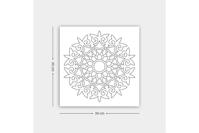 Dekorativ Canvasbilde 30x30 cm - Hvit|Svart - Innredning - Bilder & kunst - Lerretsbilder