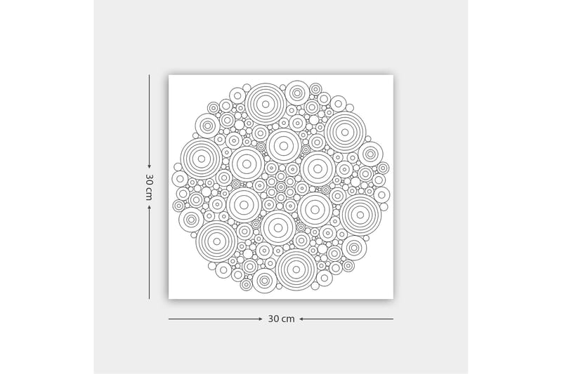 Dekorativ Canvasbilde 30x30 cm - Hvit|Svart - Innredning - Bilder & kunst - Lerretsbilder