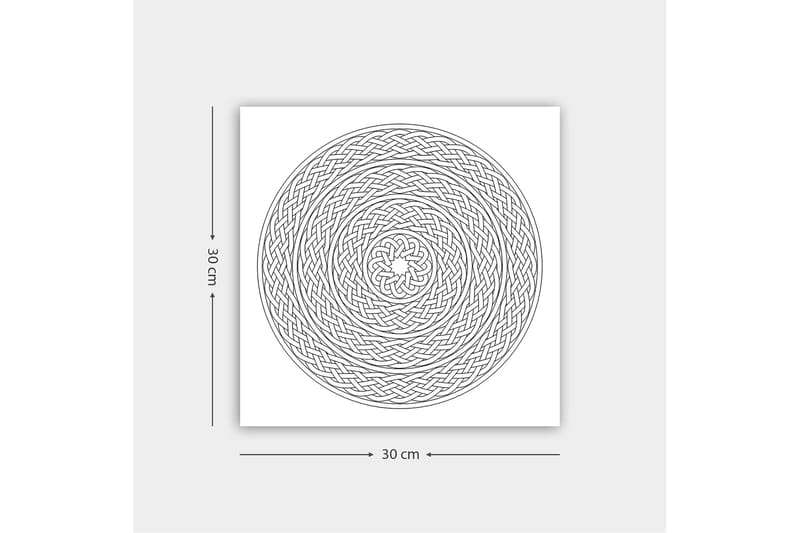 Dekorativ Canvasbilde 30x30 cm - Hvit|Svart - Innredning - Bilder & kunst - Lerretsbilder