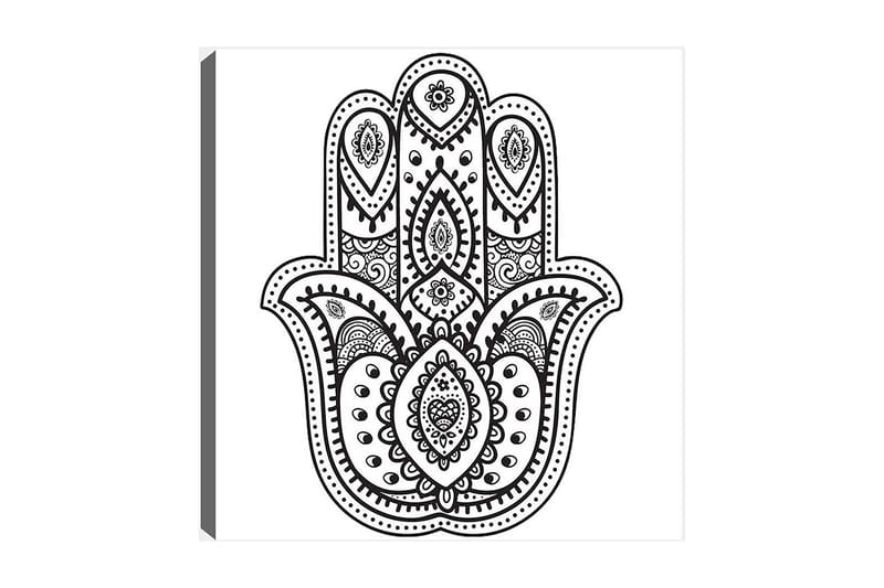 Dekorativ Canvasbilde 30x30 cm - Hvit|Svart - Innredning - Bilder & kunst - Lerretsbilder
