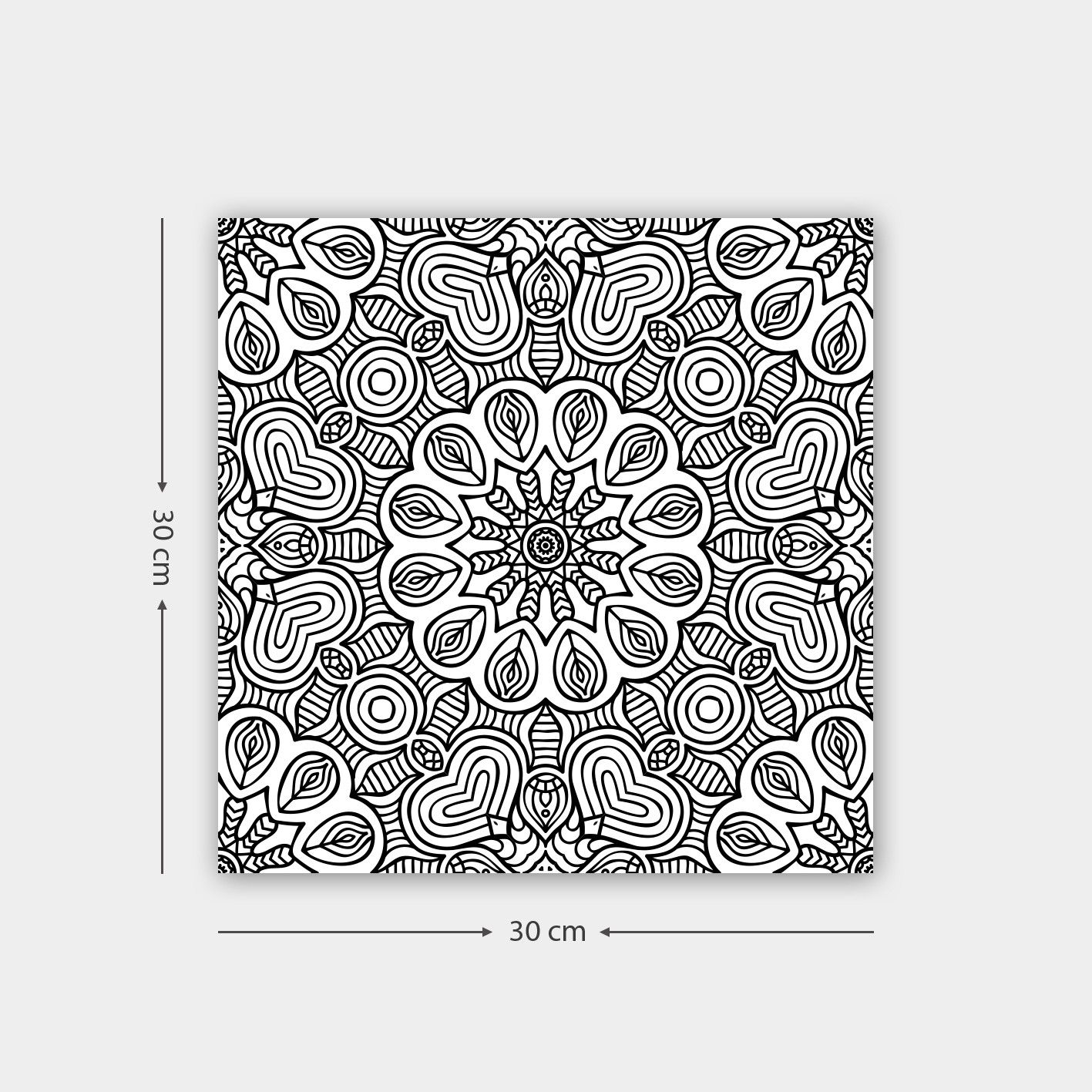 Dekorativ Canvasbilde 30x30 cm - Hvit|Svart - Innredning - Bilder & kunst - Lerretsbilder