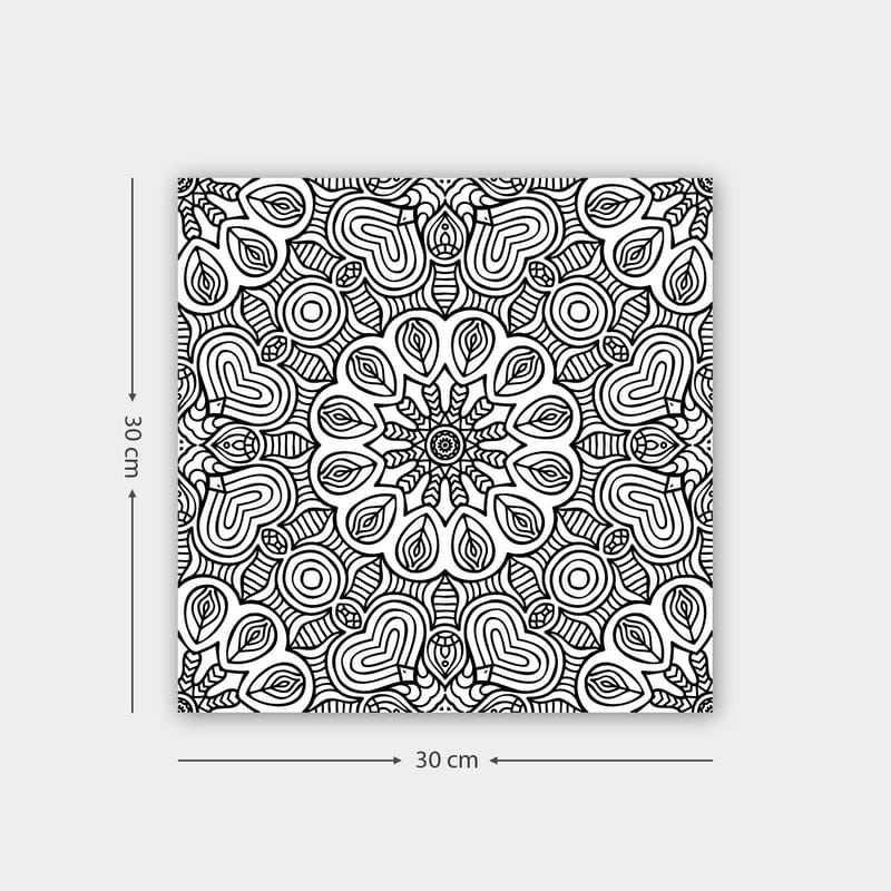 Dekorativ Canvasbilde 30x30 cm - Hvit|Svart - Innredning - Bilder & kunst - Lerretsbilder