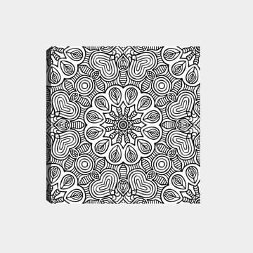 Dekorativ Canvasbilde 30x30 cm - Hvit|Svart - Innredning - Bilder & kunst - Lerretsbilder