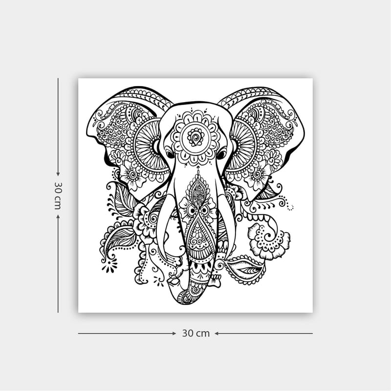 Dekorativ Canvasbilde 30x30 cm - Hvit|Svart - Innredning - Bilder & kunst - Lerretsbilder