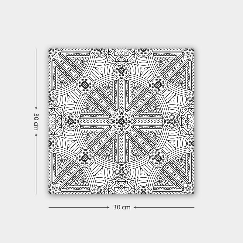 Dekorativ Canvasbilde 30x30 cm - Hvit|Svart - Innredning - Bilder & kunst - Lerretsbilder