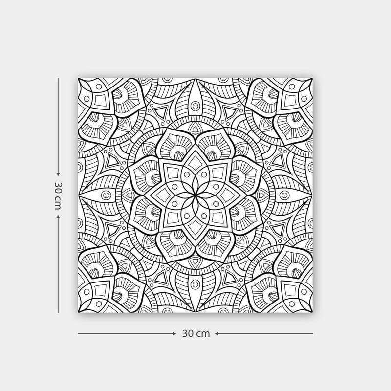 Dekorativ Canvasbilde 30x30 cm - Hvit|Svart - Innredning - Bilder & kunst - Lerretsbilder