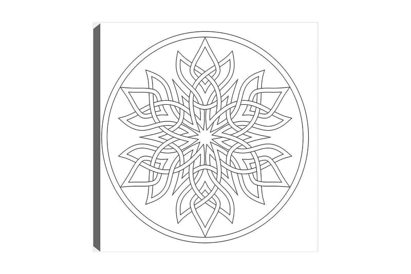 Dekorativ Canvasbilde 30x30 cm, Hvit|Svart