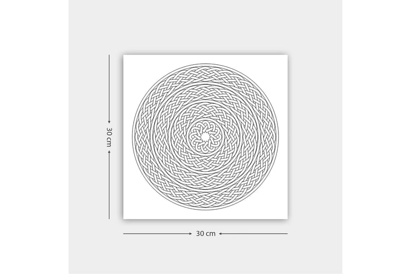 Dekorativ Canvasbilde 30x30 cm - Hvit|Svart - Innredning - Bilder & kunst - Lerretsbilder