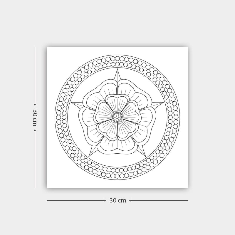 Dekorativ Canvasbilde 30x30 cm, Hvit|Svart