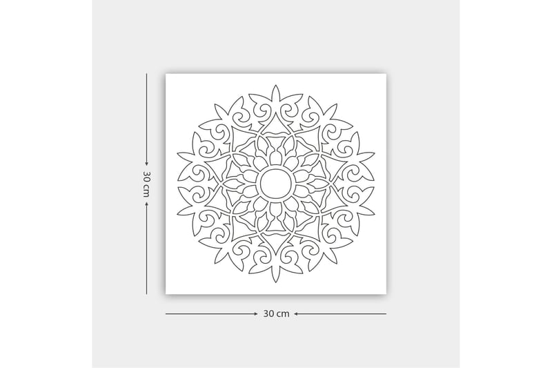 Dekorativ Canvasbilde 30x30 cm - Hvit|Svart - Innredning - Bilder & kunst - Lerretsbilder