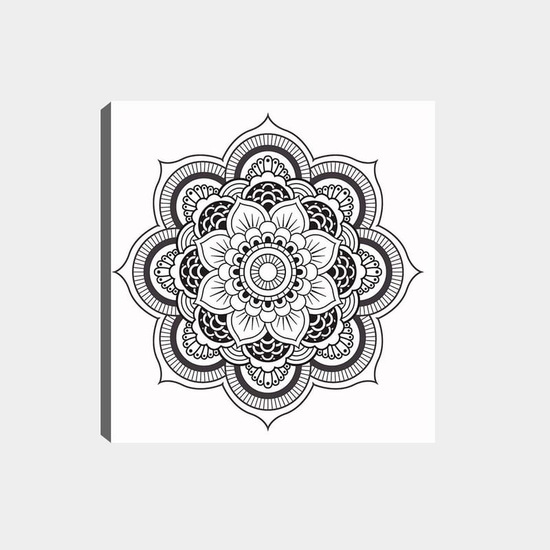 Dekorativ Canvasbilde 30x30 cm - Hvit|Svart - Innredning - Bilder & kunst - Lerretsbilder