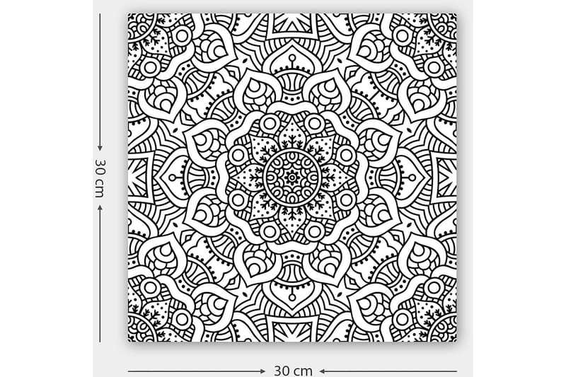 Dekorativ Canvasbilde 30x30 cm - Hvit|Svart - Innredning - Bilder & kunst - Lerretsbilder