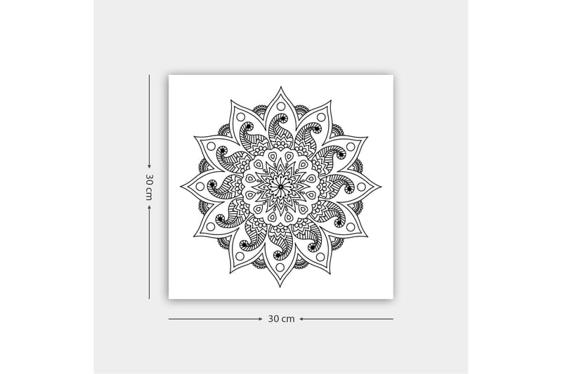 Dekorativ Canvasbilde 30x30 cm - Hvit|Svart - Innredning - Bilder & kunst - Lerretsbilder