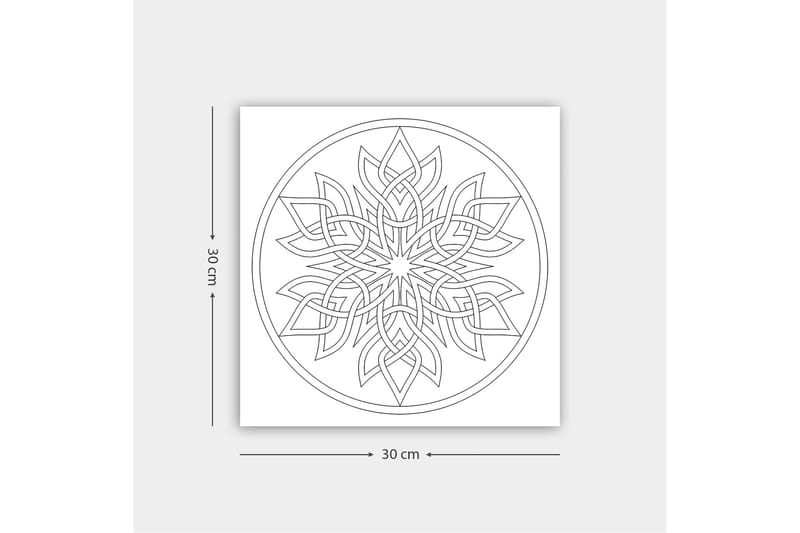 Dekorativ Canvasbilde 30x30 cm - Hvit|Svart - Innredning - Bilder & kunst - Lerretsbilder