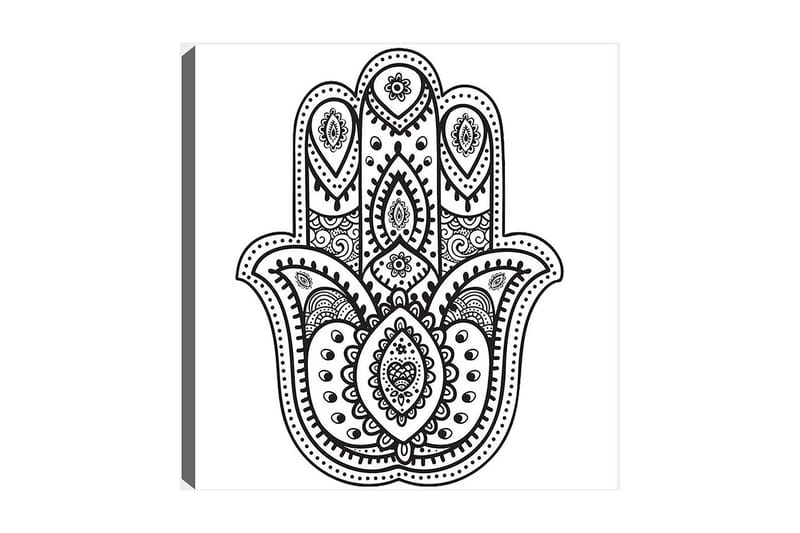 Dekorativ Canvasbilde 30x30 cm, Hvit|Svart