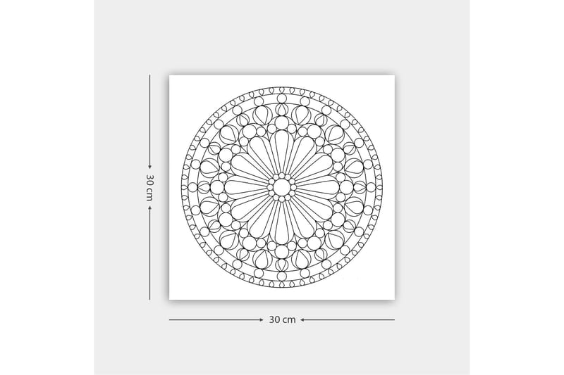 Dekorativ Canvasbilde 30x30 cm - Hvit|Svart - Innredning - Bilder & kunst - Lerretsbilder