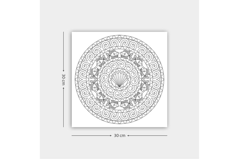 Dekorativ Canvasbilde 30x30 cm - Hvit|Svart - Innredning - Bilder & kunst - Lerretsbilder