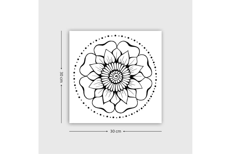 Dekorativ Canvasbilde 30x30 cm - Hvit|Svart - Innredning - Bilder & kunst - Lerretsbilder