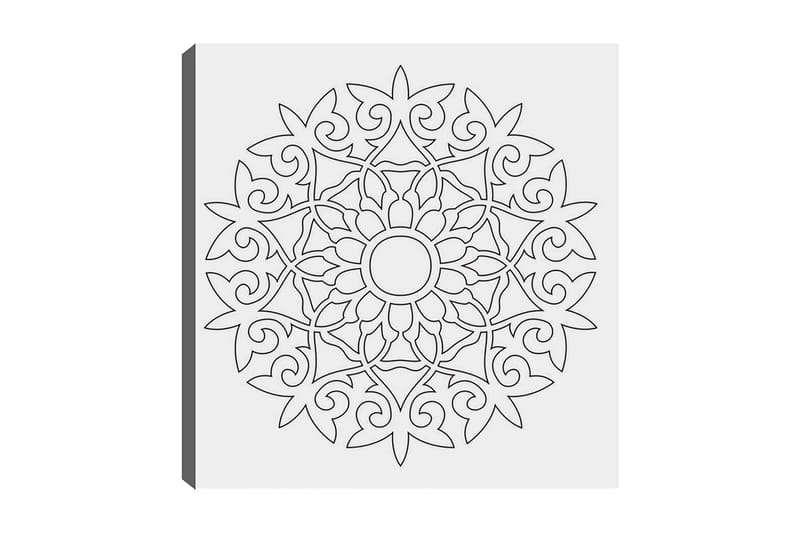 Dekorativ Canvasbilde 30x30 cm, Hvit|Svart