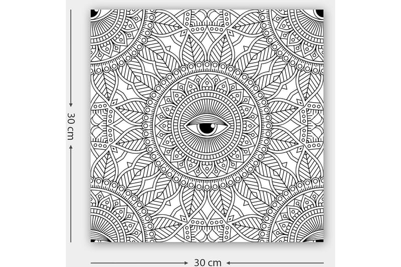 Dekorativ Canvasbilde 30x30 cm - Hvit|Svart - Innredning - Bilder & kunst - Lerretsbilder