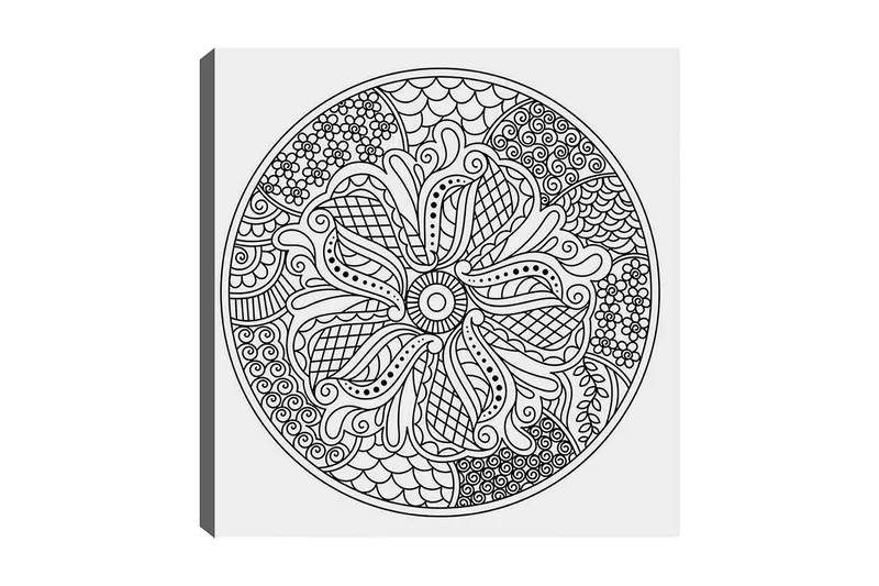 Dekorativ Canvasbilde 30x30 cm, Hvit|Svart