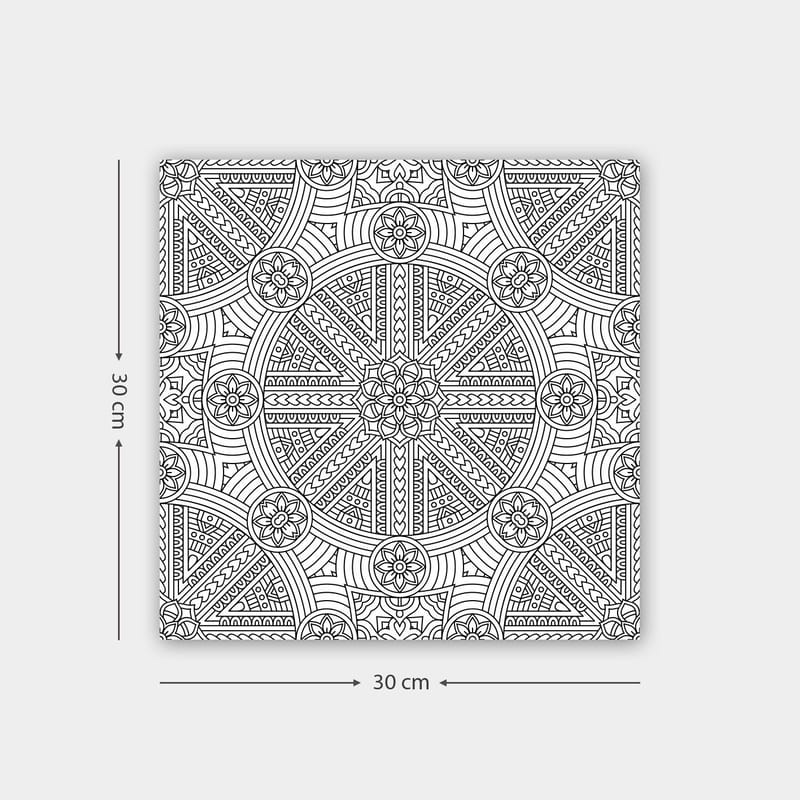 Dekorativ Canvasbilde 30x30 cm, Hvit|Svart