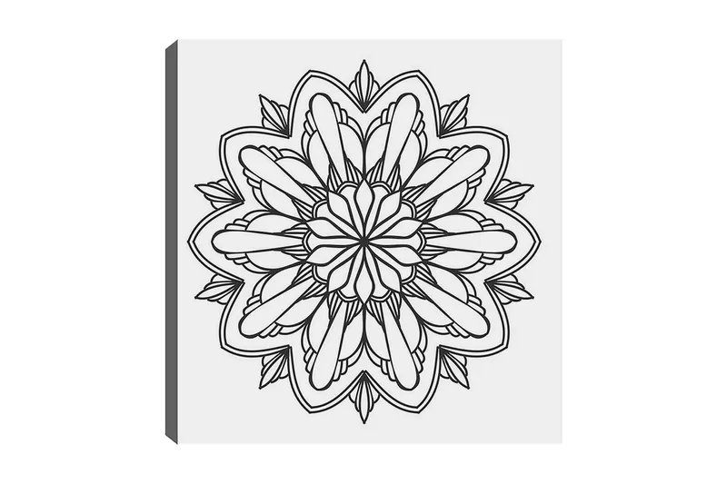 Dekorativ Canvasbilde 30x30 cm, Hvit|Svart